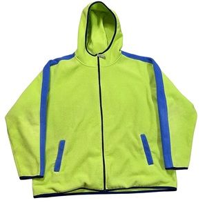 Hanna Andersson Fleece Zip Up Hoodie Lime Green